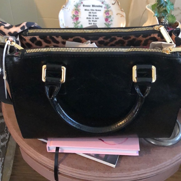 NWT Betsy Johnson satchel w/ scarf and pouch - Picture 6 of 8